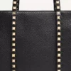 Valentino Garavani Rockstud Shopping Bag In Grainy Calfskin
