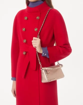 Valentino Garavani Rockstud Small Crossbody Bag In Laminated Grainy Calfskin Leather