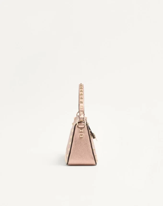 Valentino Garavani Rockstud Small Crossbody Bag In Laminated Grainy Calfskin Leather Valentino Garavani Rockstud Small Crossbody Bag In Laminated Grainy Calfskin Leather