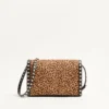 Valentino Garavani Rockstud small shoulder bag in pony-effect calfskin with animal print