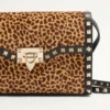 Valentino Garavani Rockstud small shoulder bag in pony-effect calfskin with animal print