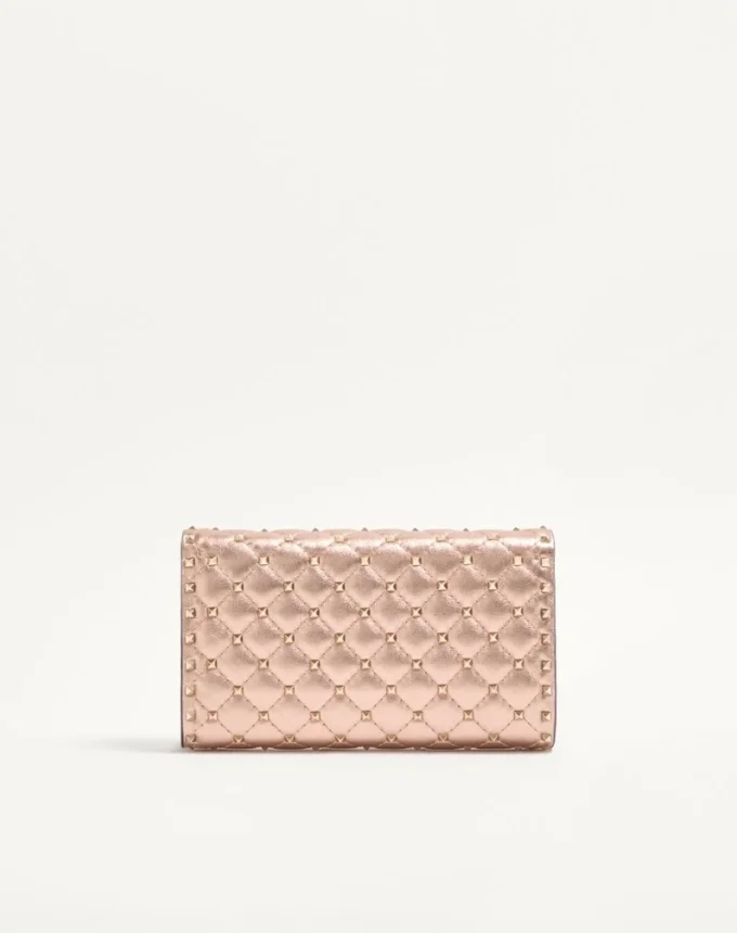 Valentino Garavani Rockstud Spike Shoulder Bag In Laminated Nappa Leather Valentino Garavani Rockstud Spike Shoulder Bag In Laminated Nappa Leather