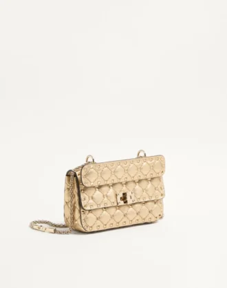 Valentino Garavani Rockstud Spike Small Laminated Nappa Bag