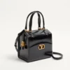 Valentino Garavani Vain-Case Bowling Bag In Shiny Calfskin