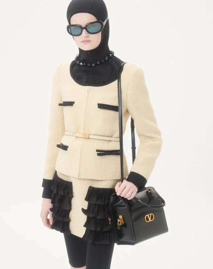 Valentino Garavani Vain-Case Bowling Bag In Shiny Calfskin