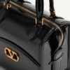 Valentino Garavani Vain-Case Bowling Bag In Shiny Calfskin