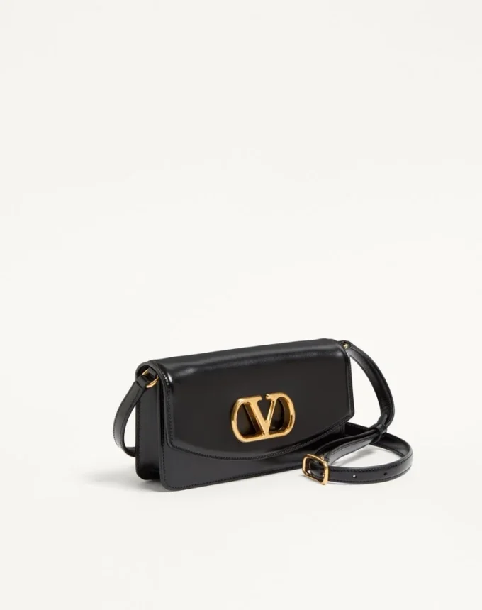 Valentino Garavani Vain Clutch Bag In Shiny Calfskin Valentino Garavani Vain Clutch Bag In Shiny Calfskin