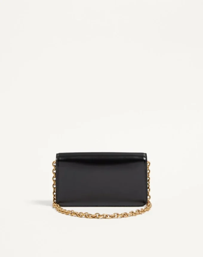 Valentino Garavani Vain Clutch Bag In Shiny Calfskin Valentino Garavani Vain Clutch Bag In Shiny Calfskin