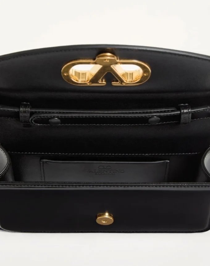 Valentino Garavani Vain Clutch Bag In Shiny Calfskin Valentino Garavani Vain Clutch Bag In Shiny Calfskin