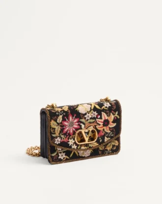 Valentino Garavani Vain Embroidered Shoulder Bag