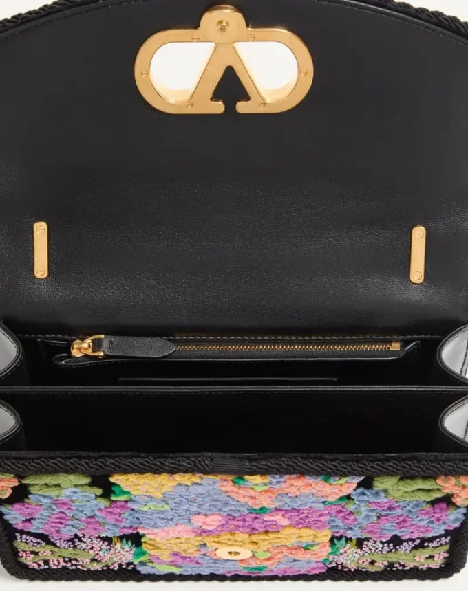 Valentino Garavani Vain Embroidered Shoulder Bag