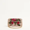 Valentino Garavani Vain Embroidered Shoulder Clutch With Cherryfic Pattern