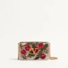 Valentino Garavani Vain Embroidered Shoulder Clutch With Cherryfic Pattern
