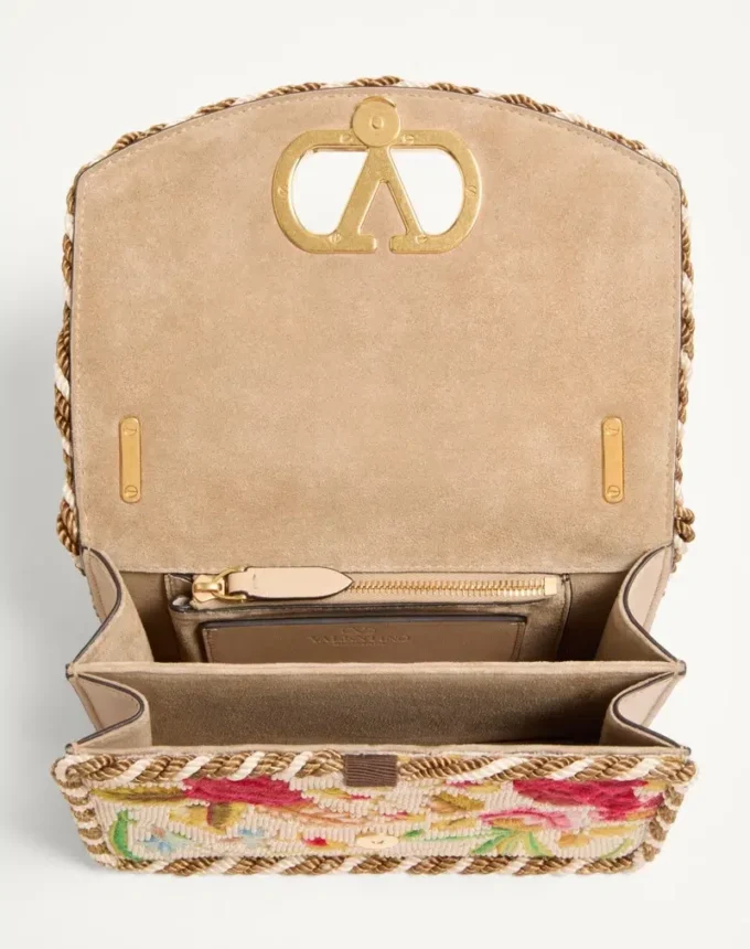 Valentino Garavani Vain Small Embroidered Shoulder Bag