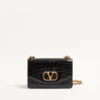 Valentino Garavani Vain Small Shoulder Bag In Crocodile Leather