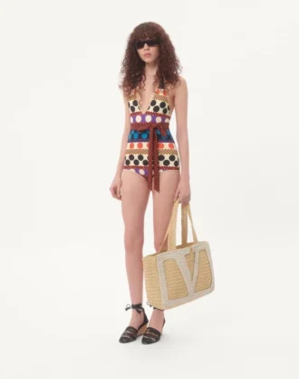 Valentino Garavani Viva Superstar Large Raffia Shopping Bag