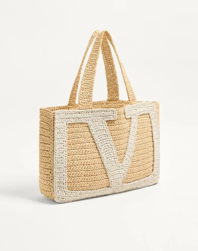 Valentino Garavani Viva Superstar Large Raffia Shopping Bag