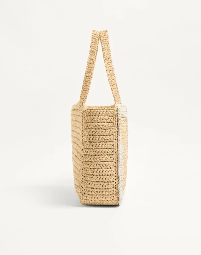 Valentino Garavani Viva Superstar Large Raffia Shopping Bag