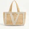 Valentino Garavani Viva Superstar Large Raffia Shopping Bag