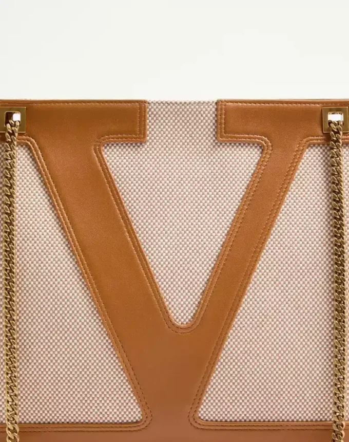 Valentino Garavani Viva Superstar Medium Canvas Shopping Bag