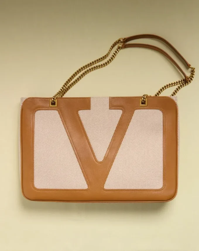 Valentino Garavani Viva Superstar Medium Canvas Shopping Bag