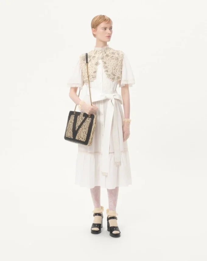 Valentino Garavani Viva Superstar Medium Python Shopping Bag Valentino Garavani Viva Superstar Medium Python Shopping Bag