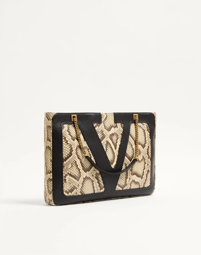 Valentino Garavani Viva Superstar Medium Python Shopping Bag Valentino Garavani Viva Superstar Medium Python Shopping Bag
