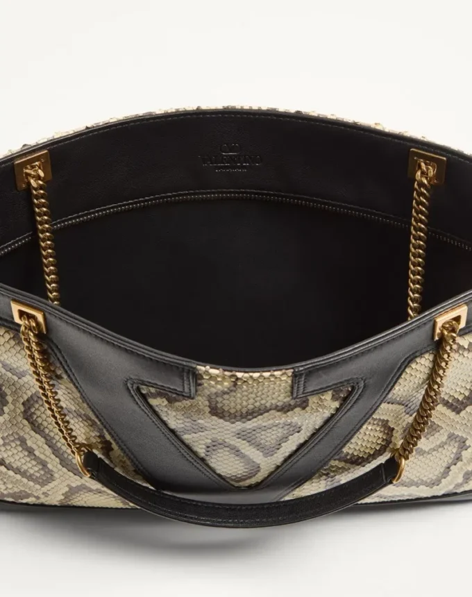 Valentino Garavani Viva Superstar Medium Python Shopping Bag Valentino Garavani Viva Superstar Medium Python Shopping Bag