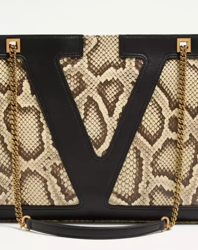 Valentino Garavani Viva Superstar Medium Python Shopping Bag Valentino Garavani Viva Superstar Medium Python Shopping Bag