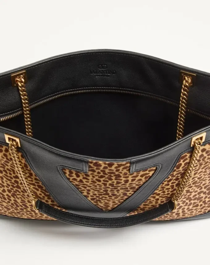 Valentino Garavani Viva Superstar Medium Shopping Bag in Calfskin with Pony Effect