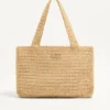 Valentino Garavani Viva Superstar Medium Shopping Bag In Raffia