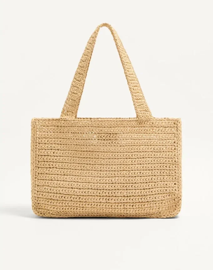 Valentino Garavani Viva Superstar Medium Shopping Bag In Raffia