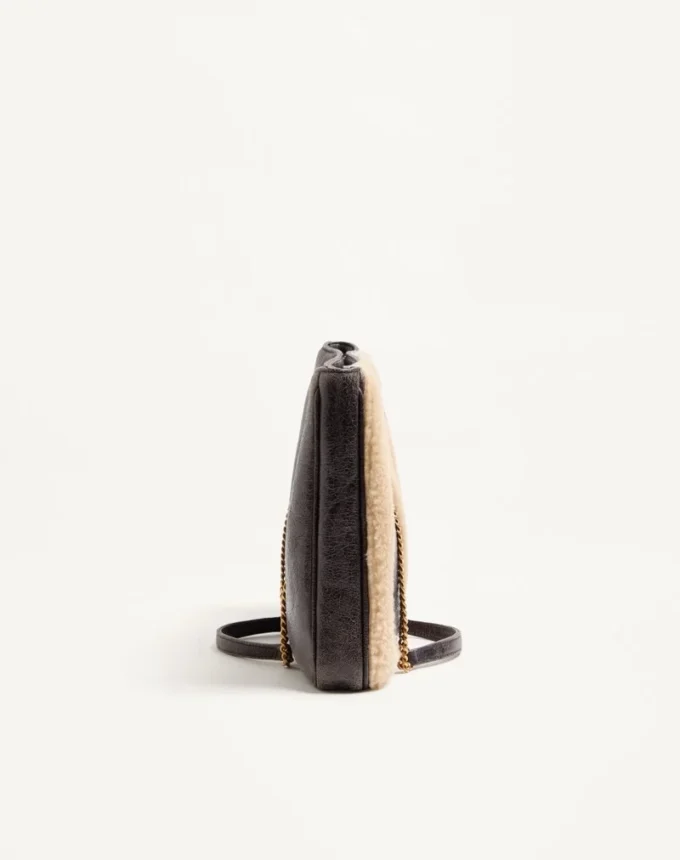 Valentino Garavani Viva Superstar Medium Shopping Bag In Shearling.