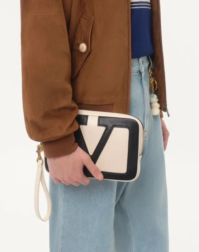 Valentino Garavani Viva Superstar Nappa Leather Pouch