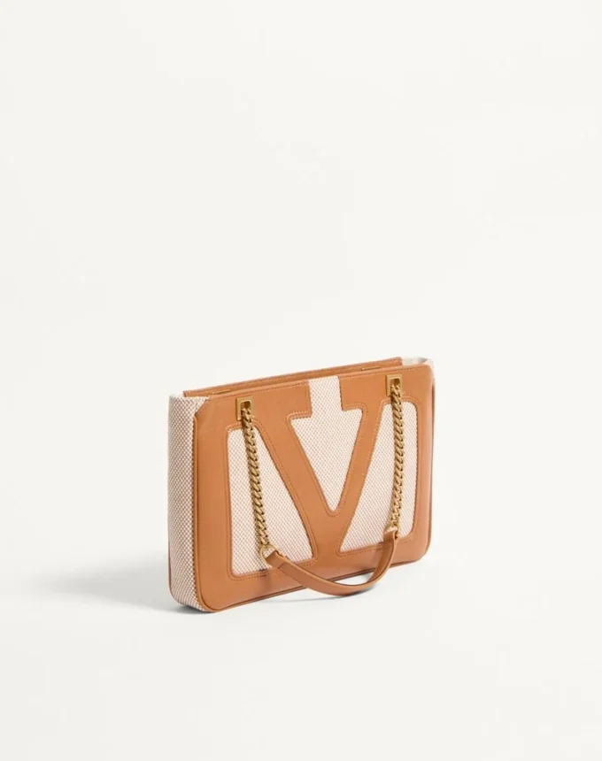 Valentino Garavani Viva Superstar Small Canvas Shopping Bag