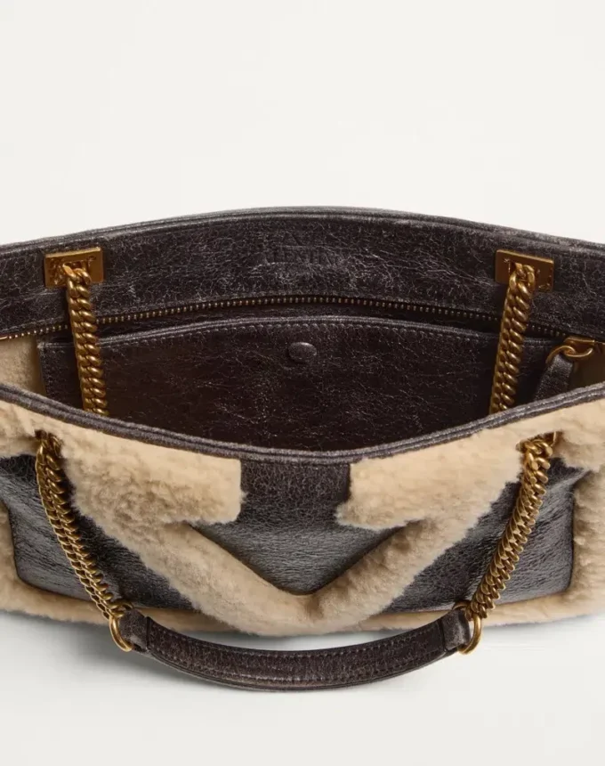 Valentino Garavani Viva Superstar Small Sheepskin Shopping Bag