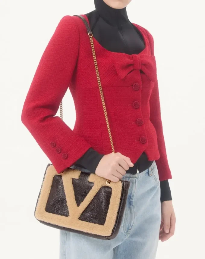 Valentino Garavani Viva Superstar Small Sheepskin Shopping Bag