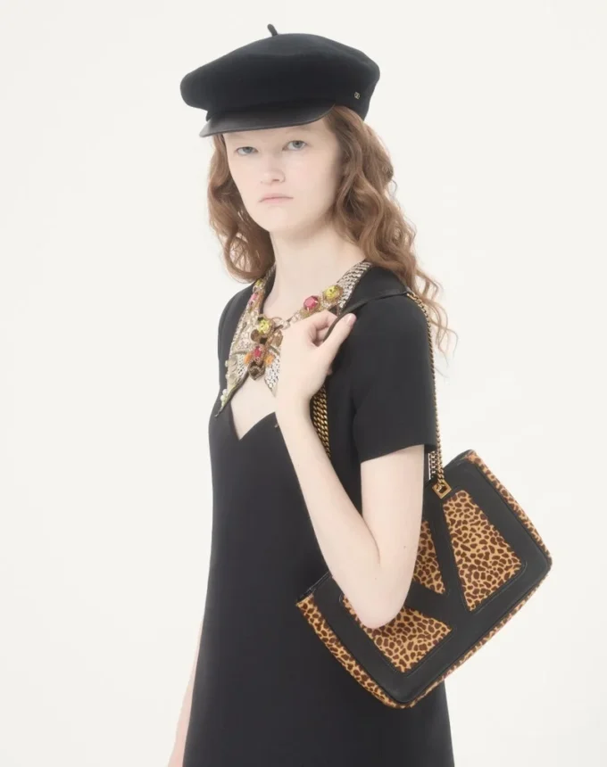 Valentino Garavani Viva Superstar small shopping bag in pony-effect calfskin