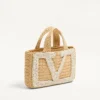 Valentino Garavani Viva Superstar Small Shopping Bag In Raffia