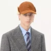 Valentino Garavani Vlogo Signature Baseball Cap in Suede and Sheepskin