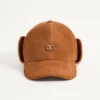 Valentino Garavani Vlogo Signature Baseball Cap in Suede and Sheepskin