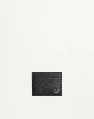 Valentino Garavani Vlogo Signature Cardholder In Grainy Calfskin