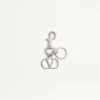 Valentino Garavani Vlogo Signature Metal Bag Charm With Key Ring