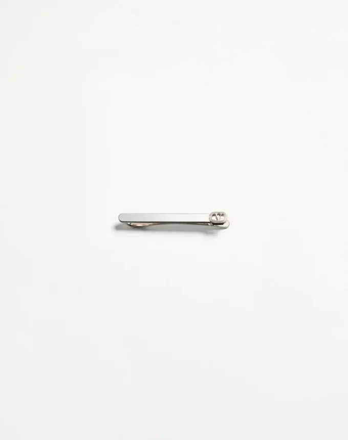 Valentino Garavani Vlogo Signature Metal Tie Clip