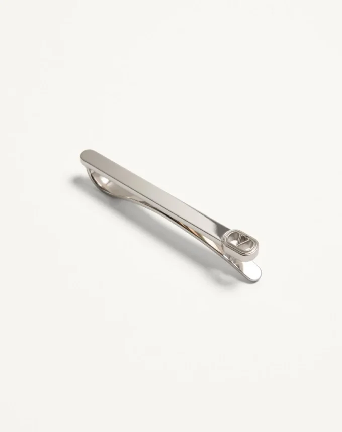 Valentino Garavani Vlogo Signature Metal Tie Clip