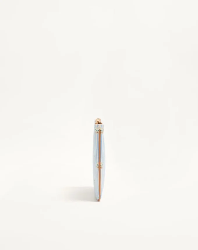 Valentino Garavani VLogo Signature pouch in grainy calfskin with Le Chat de la Maison print Valentino Garavani VLogo Signature pouch in grainy calfskin with Le Chat de la Maison print