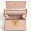 Valentino Garavani Vsling Mini Handbag In Laminated Grainy Calfskin With Jewel Logo