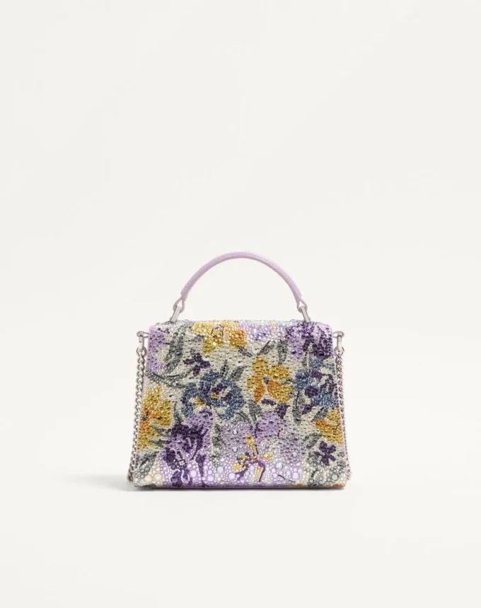 Valentino Garavani Vsling mini handbag with Flowerism rhinestone motif and jewel logo