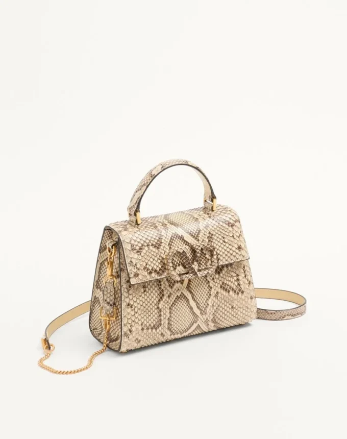Valentino Garavani Vsling Small Python Handbag