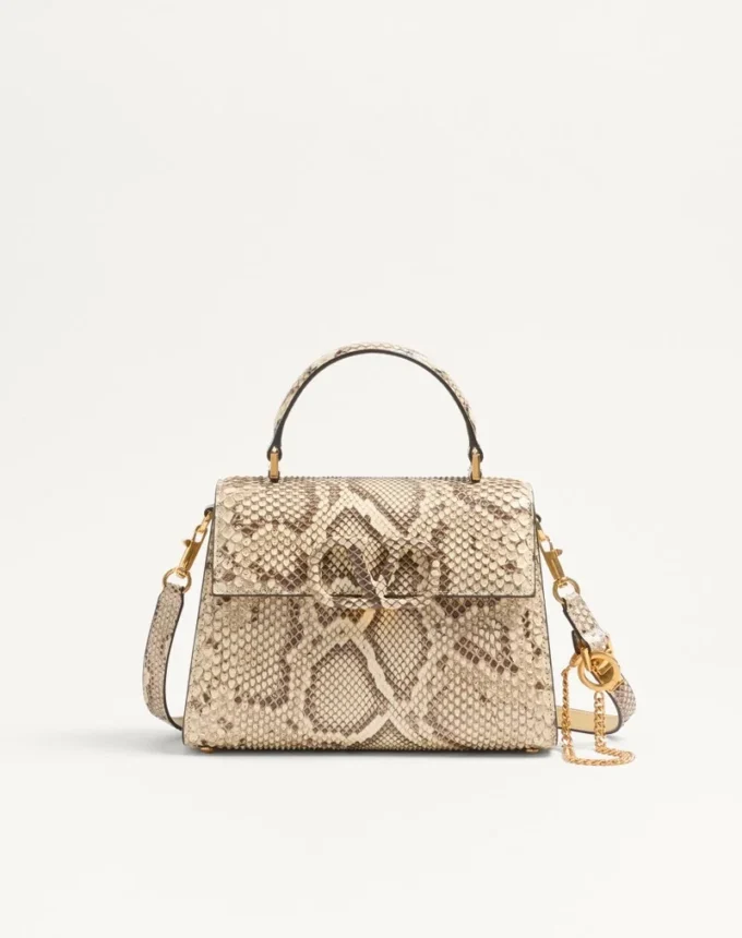 Valentino Garavani Vsling Small Python Handbag